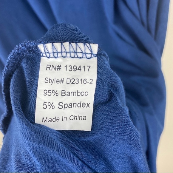 PIKO Woman’s Dress Medium Navy Quarter 3/4 Sleeve Pockets Crew Neck - Picture 3 of 6